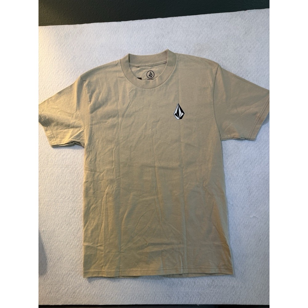 Volcom Stone Skeleton Hula Graphic T Shirt Mens Small Beige Skate Surf Tee NWT